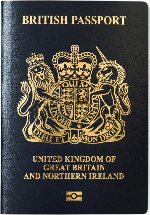 Renewed British passport
